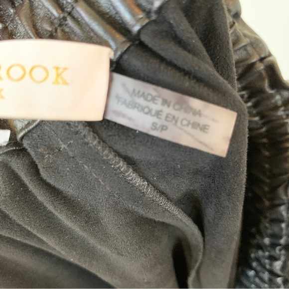 Ramy Brook Black Faux Leather Paper Bag Waist Pants Size S - Picture 5 of 7
